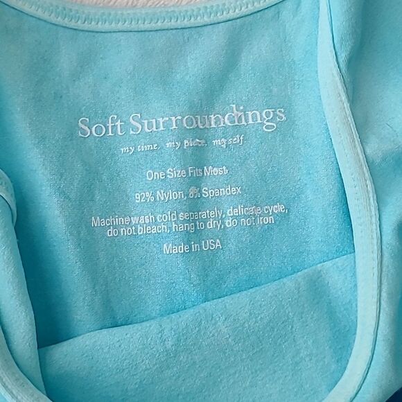 Soft Surroundings Blue Ombre Tank Top Drapey Knotted Half Sleeve Small Bundle - Picture 2 of 5